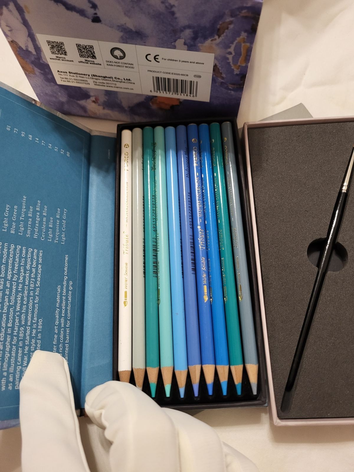 Marco Tribute Masters Collection Watercolor Pencils -60 Color Set – Professional