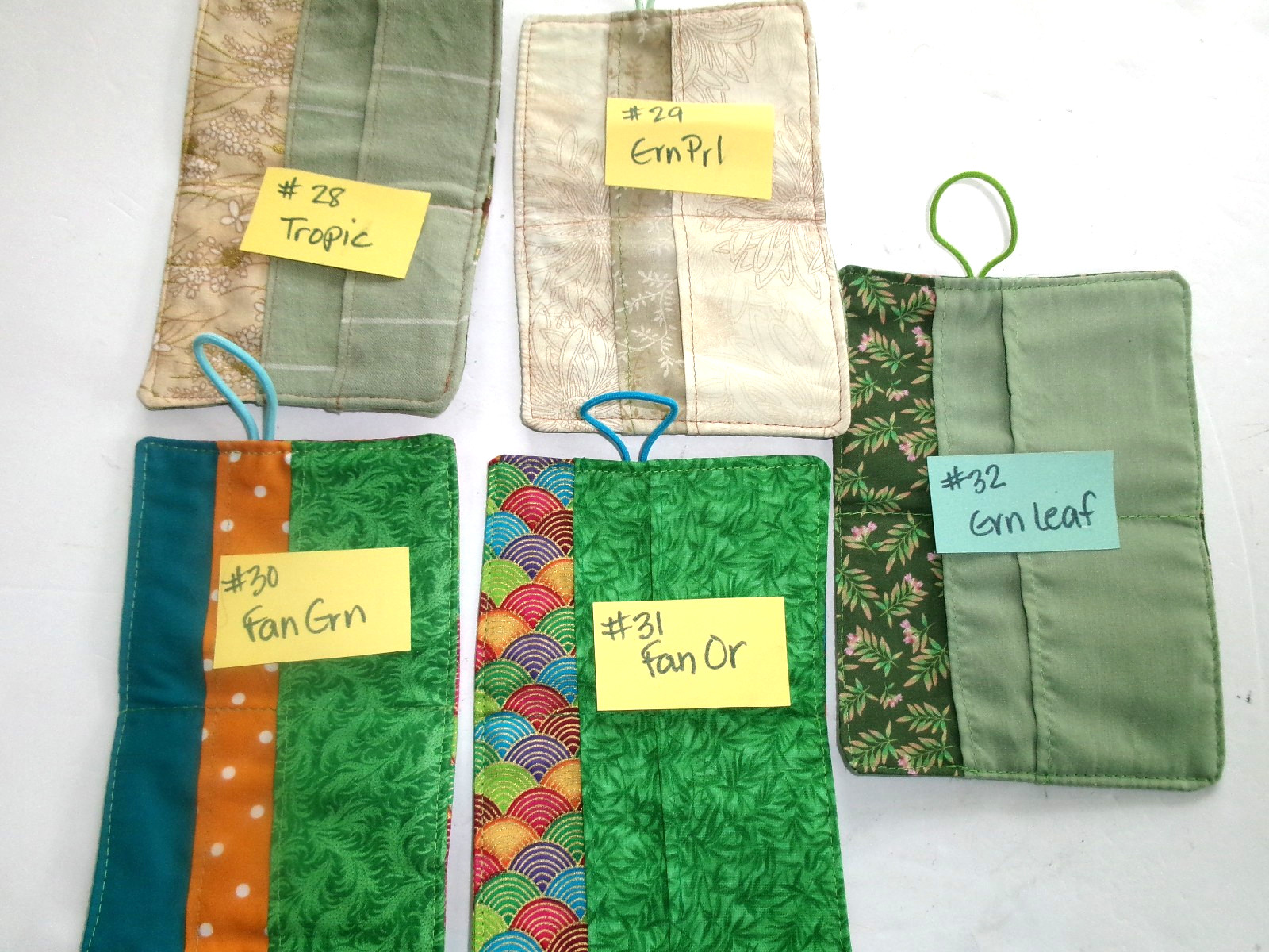 Tea Wallet, Tea Bag Wallet, Small Item Wallet or Holder, 4 Pocket, Handmade