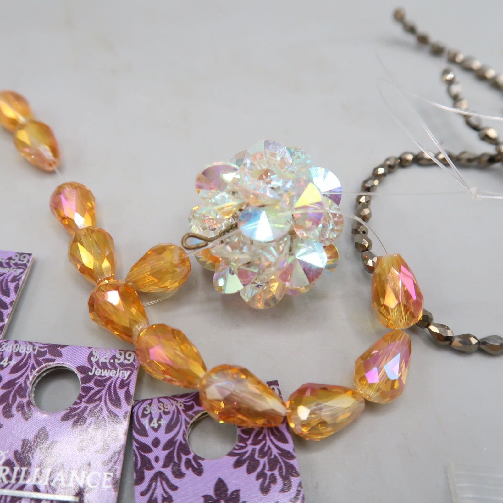 Lot of Teardrop Bicone Crystals Jewlery Making Craft