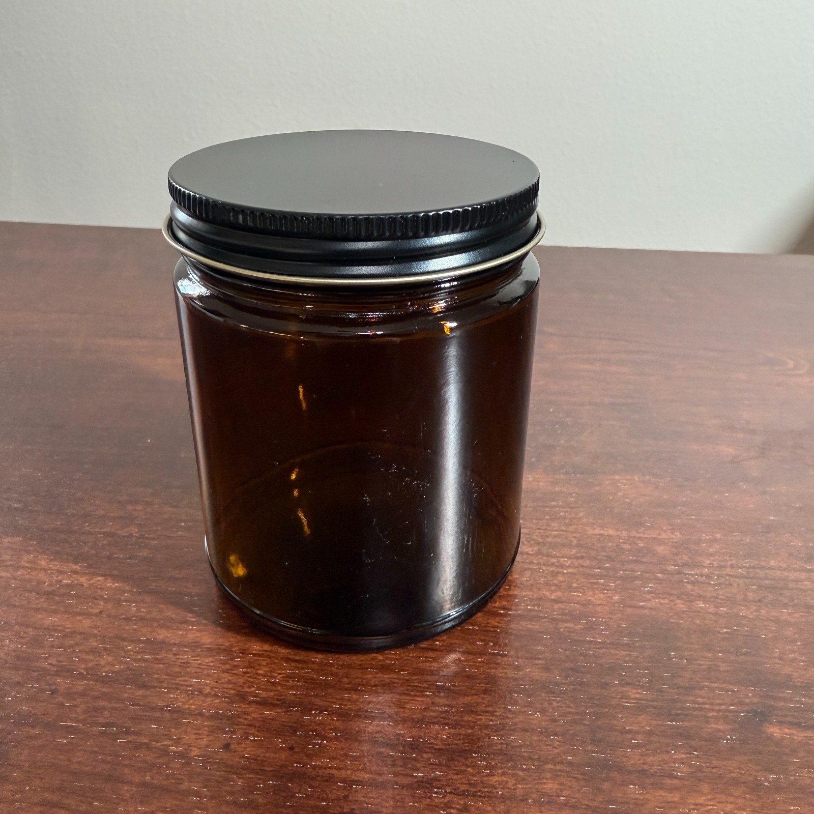 Amber Glass Round Candle Container 9 Oz Glossy 12 Pack Case W/ Tin Lids