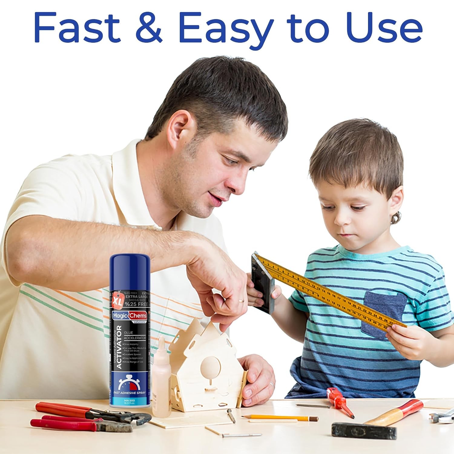 CA Glue Accelerator Spray (16.9 fl oz), Cyanoacrylate Glue Accelerator 6 Pack
