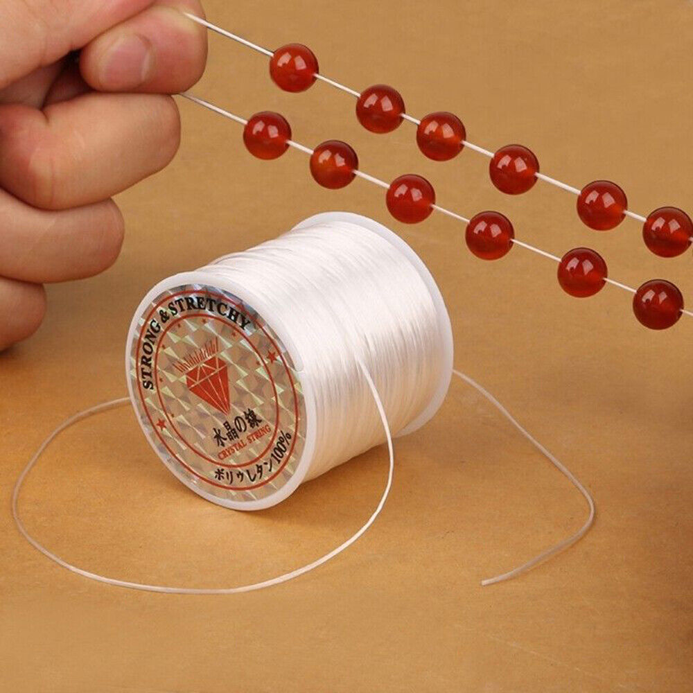2 Roll Stretch Elastic Cord Nylon Beading String Thread For DIY Jewelry Making