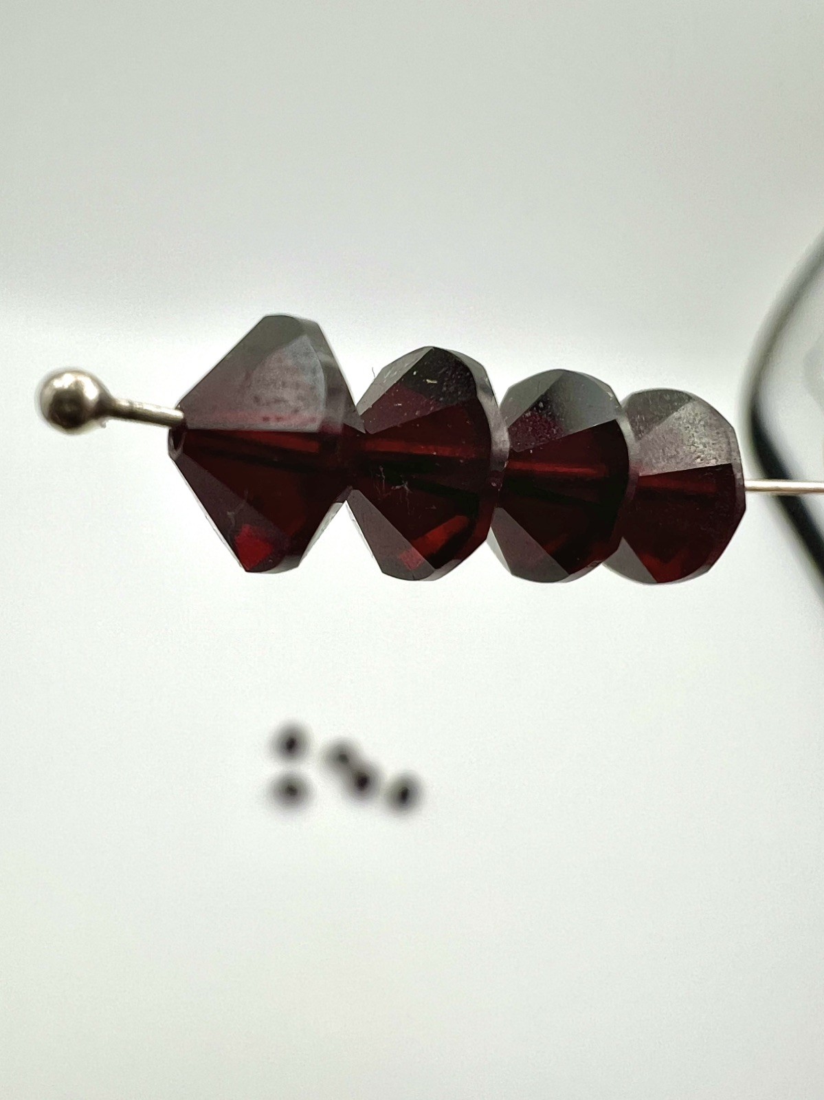 Factory Pack Vintage Swarovski Crystal Siam 7mm Flat Bicone 5307 Beads; 144pcs