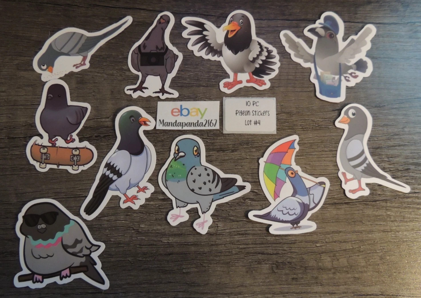 Pigeon – Bird – Stickers – 10 Pieces – Choose between 6 styles! See Description