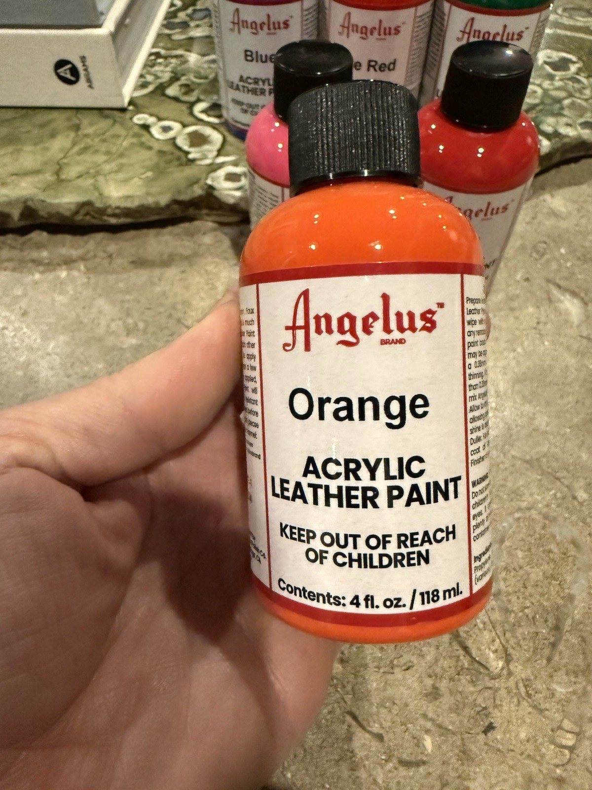 Angelus Leather Paint 4 Oz. Set Of 7 Colors Brand New