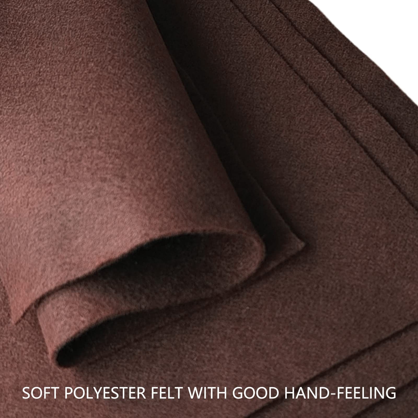 20 PCS Dark Brown Soft Felt Sheets Craft 1.4mm Thick 8×12 Inch Fabric Sewing