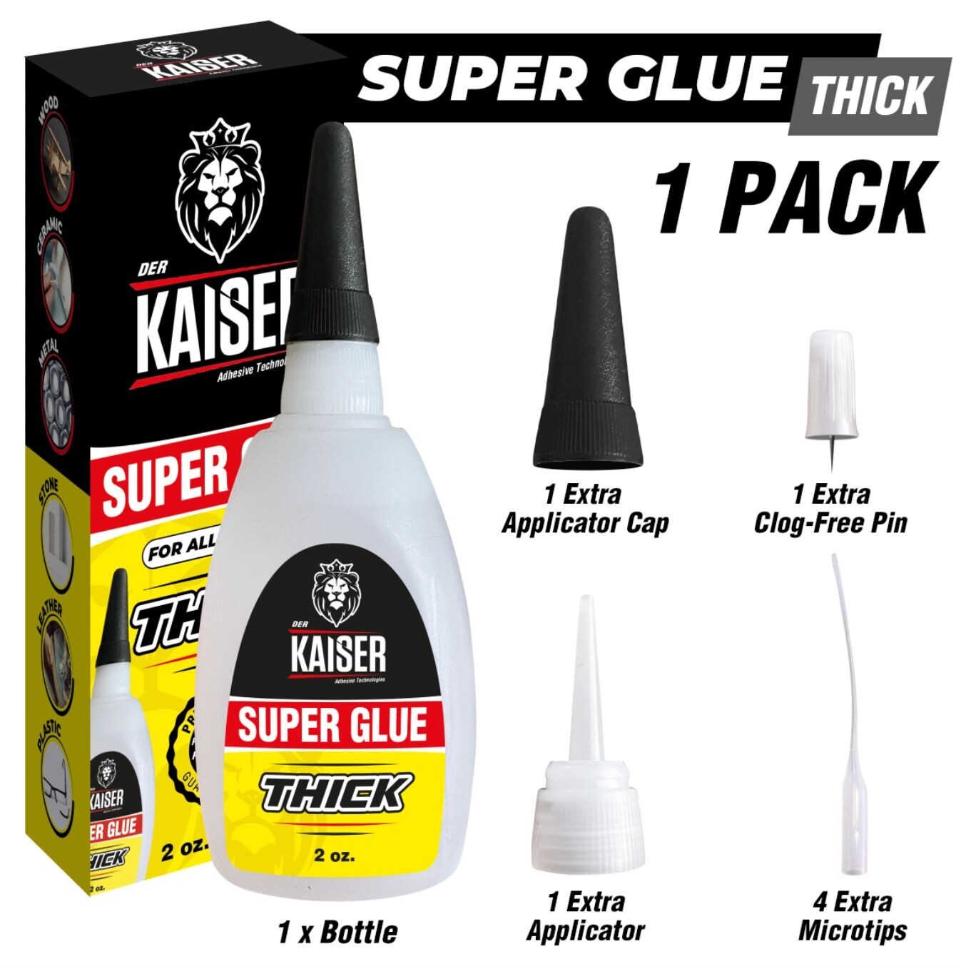 Der Kaiser Thick CA Super Glue – 2 oz Bottle – Gap-Filling Adhesive -DIY & Wood