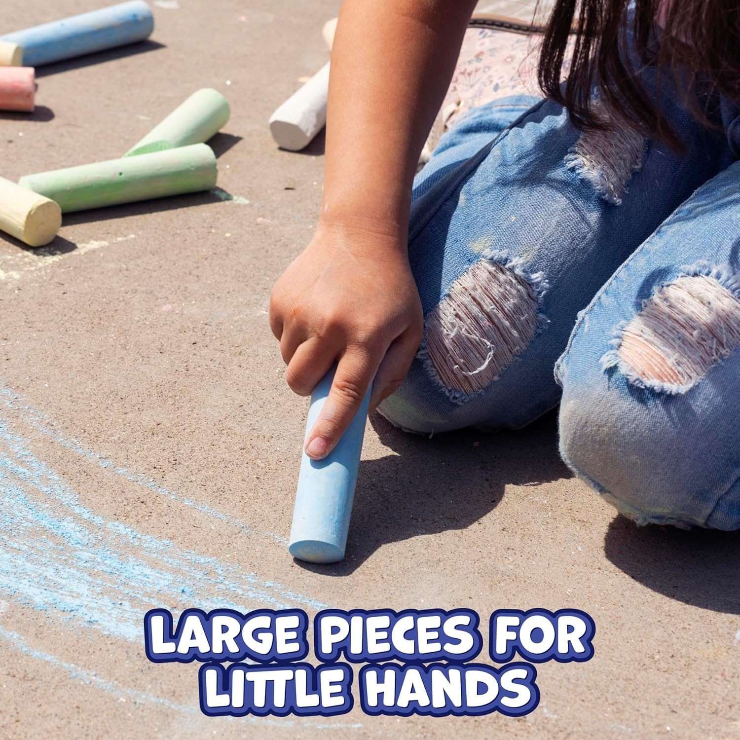 Non-Toxic Jumbo Sidewalk Chalk Set of 20 – Perfect for Kids’ Outdoor Creations