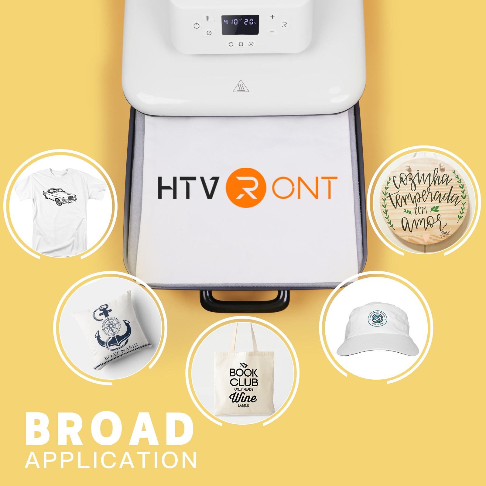 HTVRONT Heat Press Machine&Heat Transfer Vinyl&Painters Tape for T Shirt Press