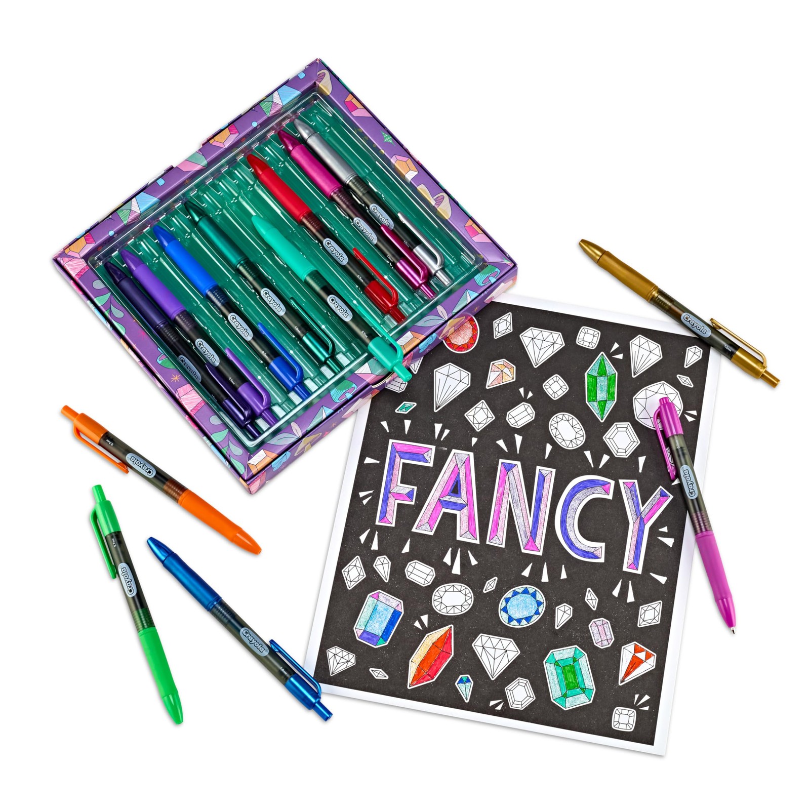 Crayola Gel Ink Pen Marker Set 14 Pens Gel Pens For Coloring Fine Point Gift