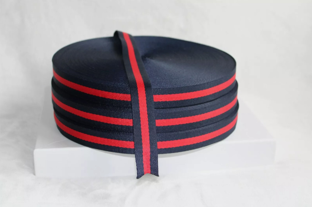 Red & Navy Blue Webbing 1″, 1.5″ & 2″
