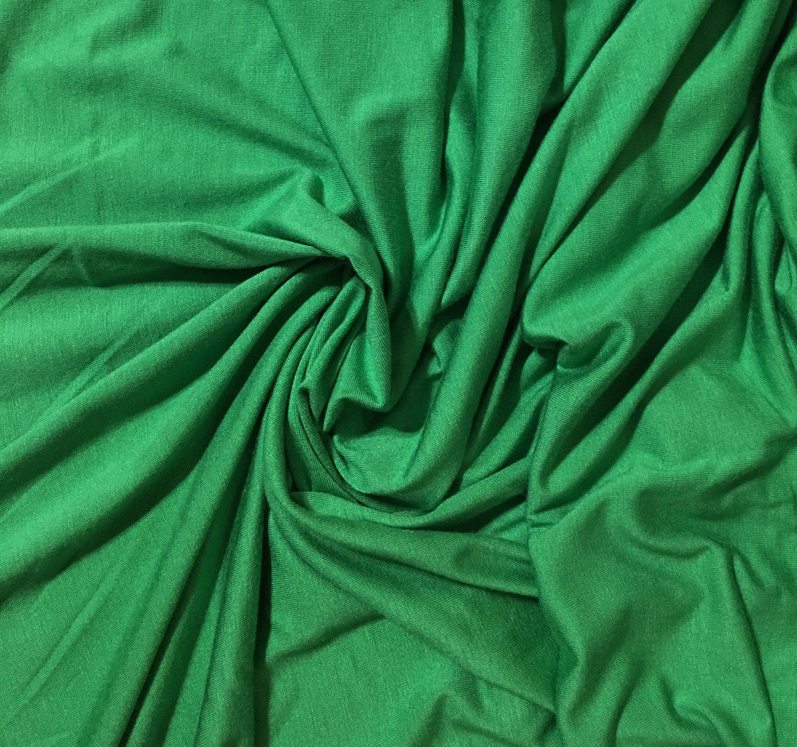 Micro Modal 4 ways Spandex Jersey Knit Fabric Eco-Friendly Kelly Green 9.5 Oz