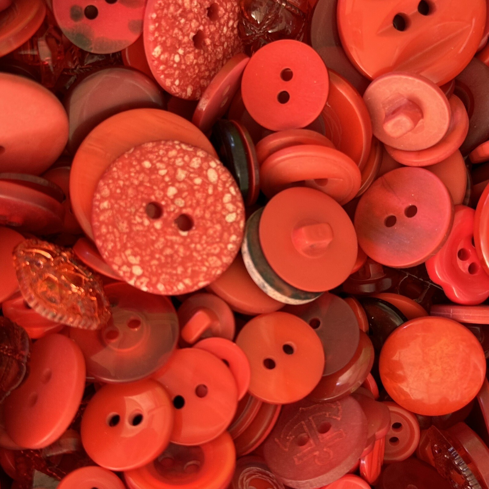 Incredible Mixed Lot RED Premium Buttons All Sizes For Embellishments