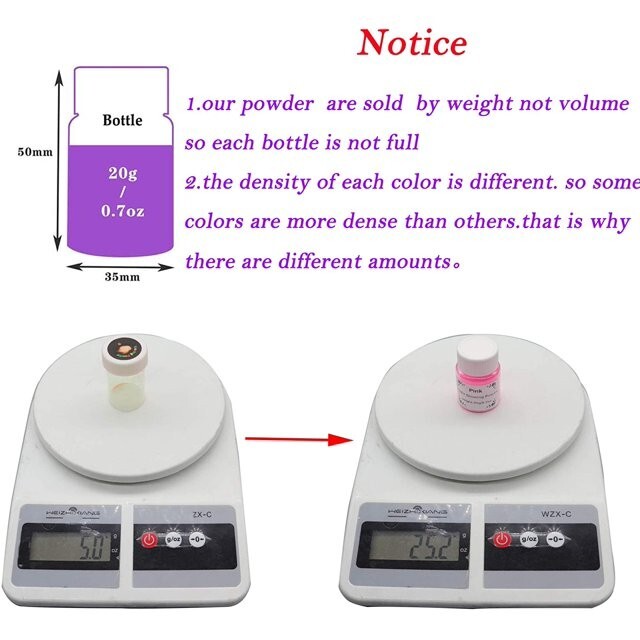 12 Glow in The Dark Pigment Powder Resin Dye Luminous Powder for Epoxy Resin