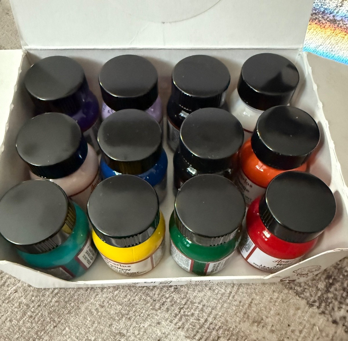 Angelus Shoe Polish | Acrylic Leather Paint | 12 Colors / 1 oz. | Open Box