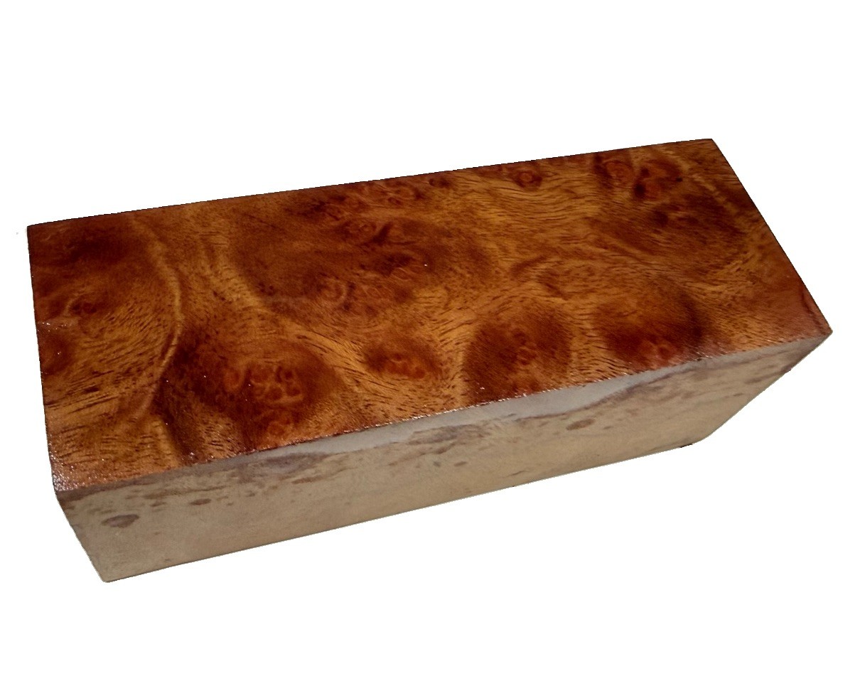 Camphor burl wood turning blank 1-15/16″ x 1-15/16” x 5-3/8″ (w95) dried