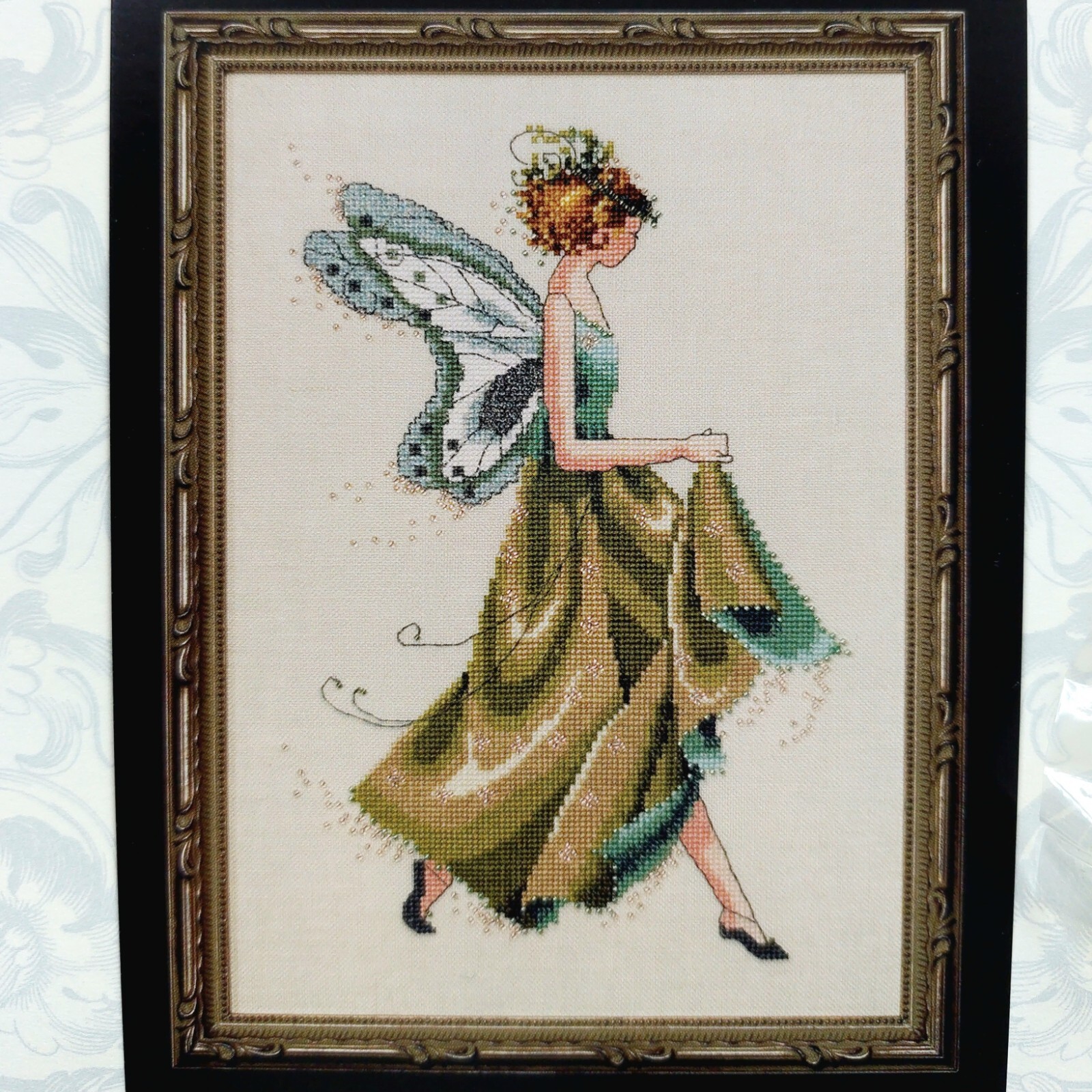 Ivy Beaded Cross Stitch Chart and Embellishment Pack NC108 by Nora Corbett