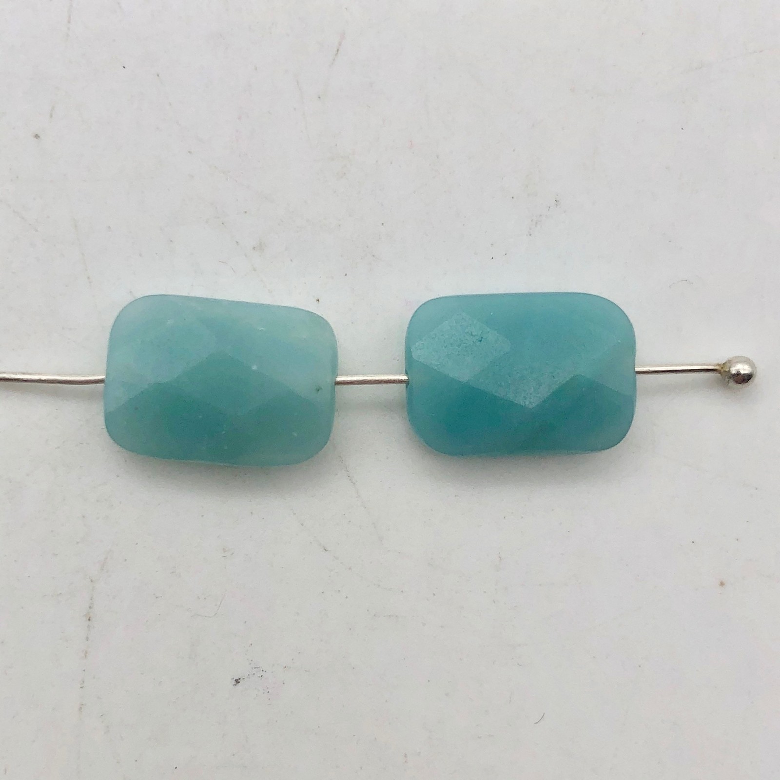 Gem Quality Faceted Amazonite Beads | 14x10x7mm | Blue | Oval | 6 Beads