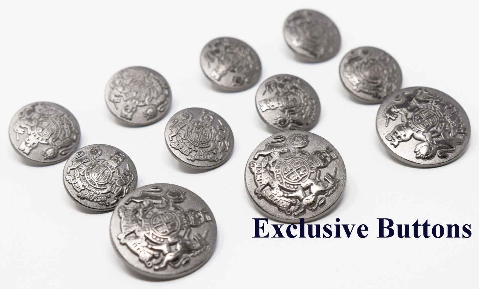 Metal Blazer Buttons Set – 3 Colors – Lion & Unicorn