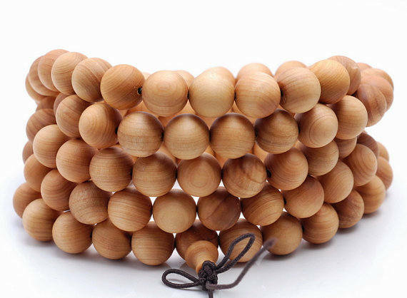 6mm 108PCS Aromatic Thuja Sutchuenensis Mala Beads Round (90182444-391)
