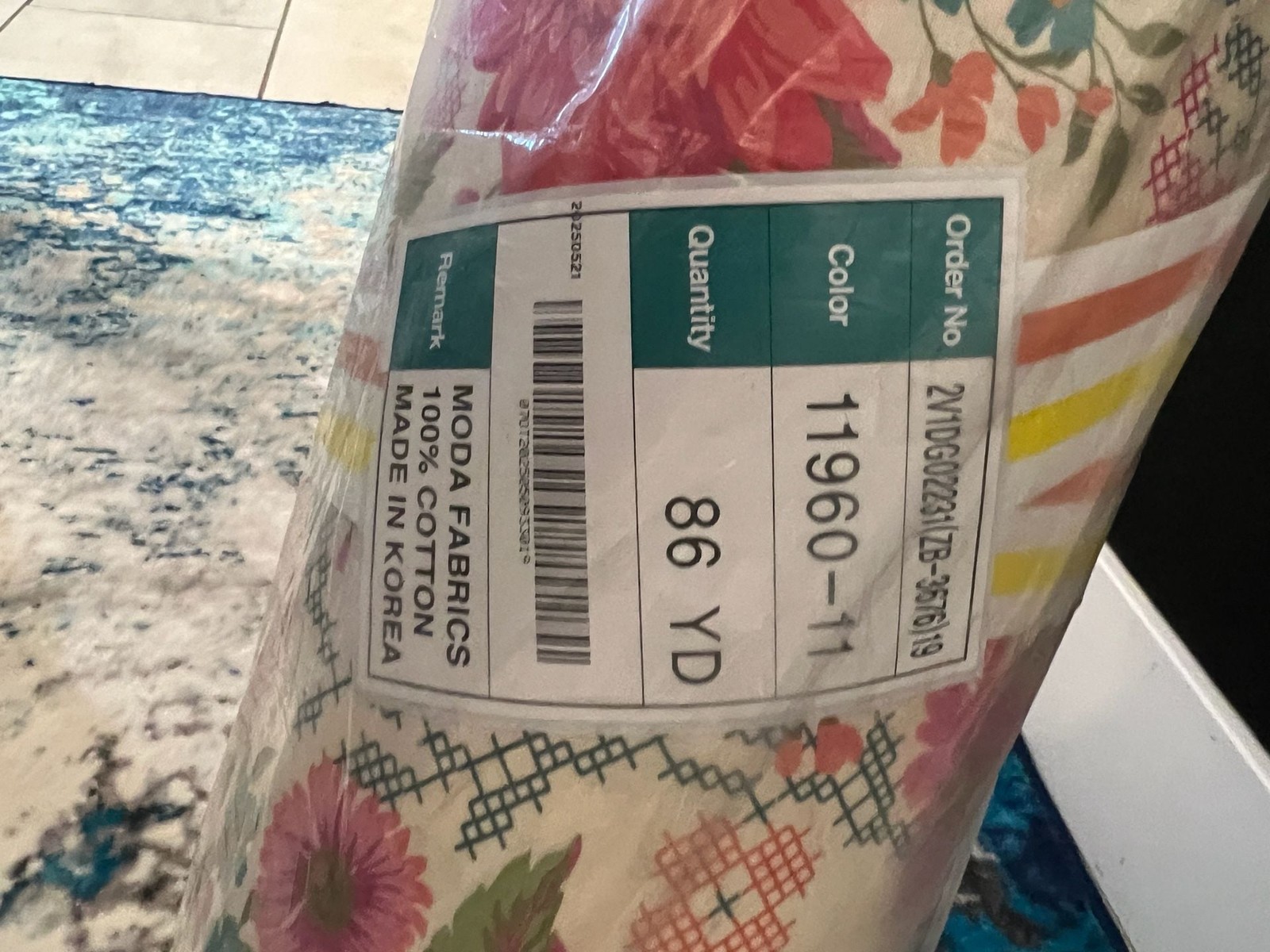Moda Fabrics 100% Cotton Floral Print Fabric Bolt 86 Yards