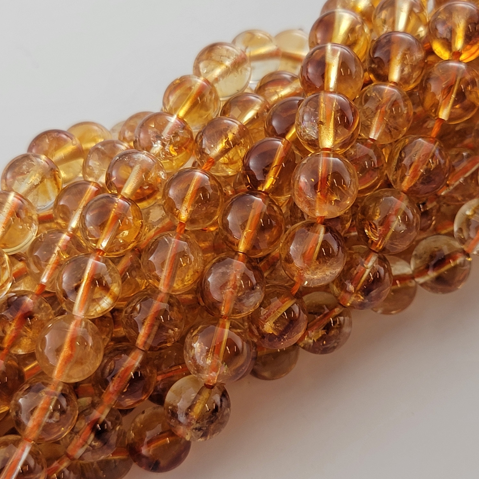Citrine Top Quality Gemstone Beads Natural Smooth Round Stone 6mm 8mm 10mm