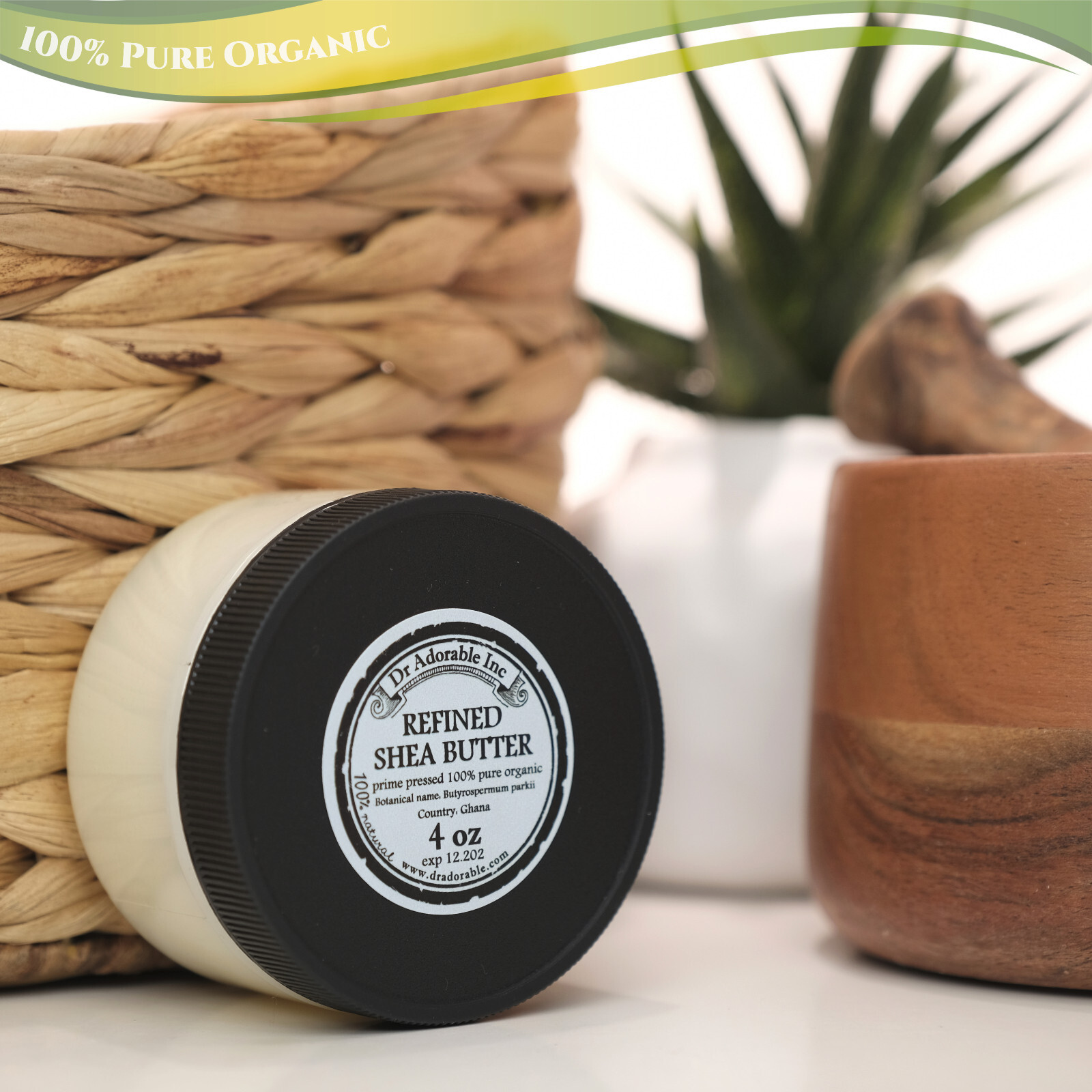 REFINED ORGANIC SHEA BUTTER ULTRA WHITE GREAT MOISTURIZER FROM GHANA FREE SH!!