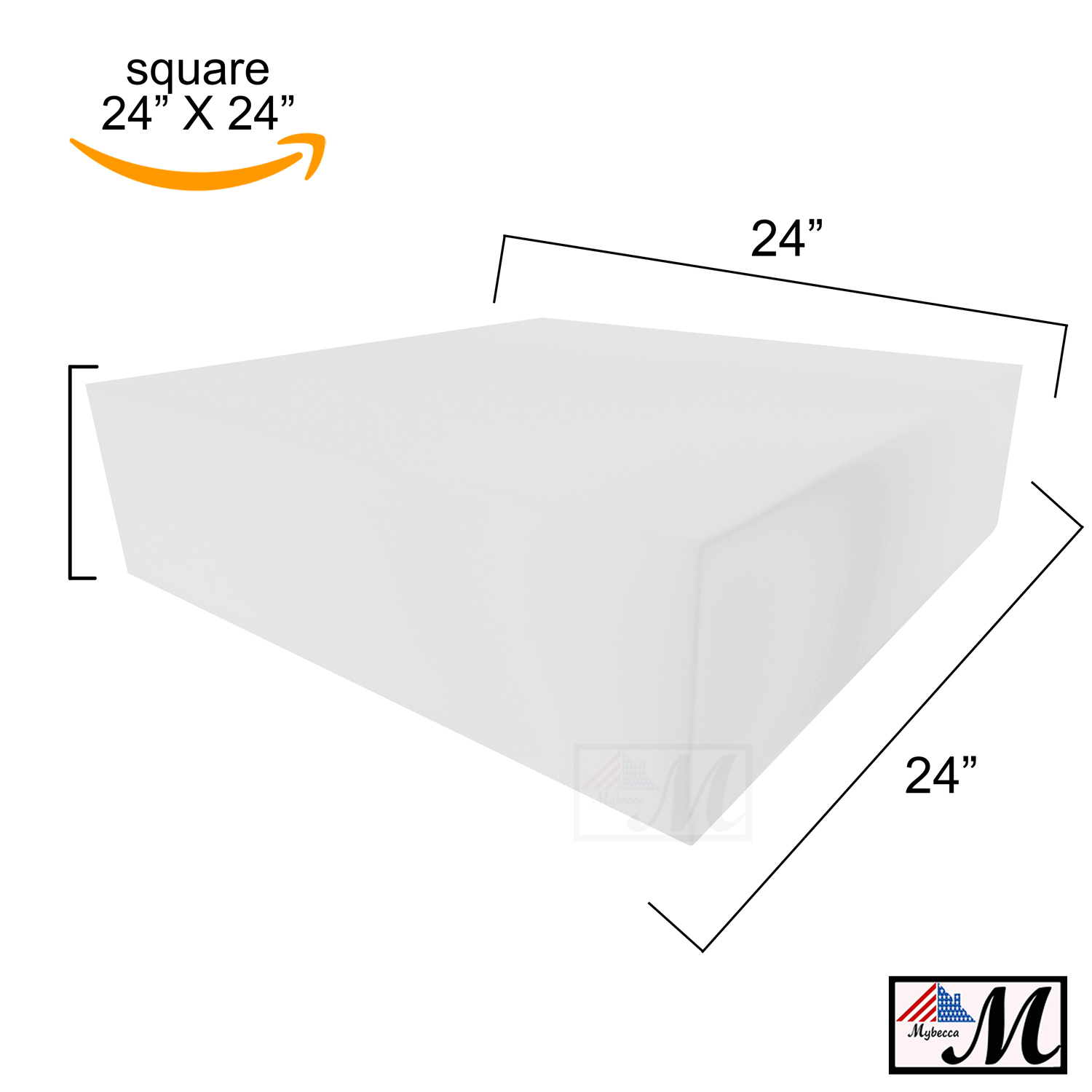 High Density Square Upholstery Foam Cushion Seat Replacement Pad,20×20,24″ X 24″