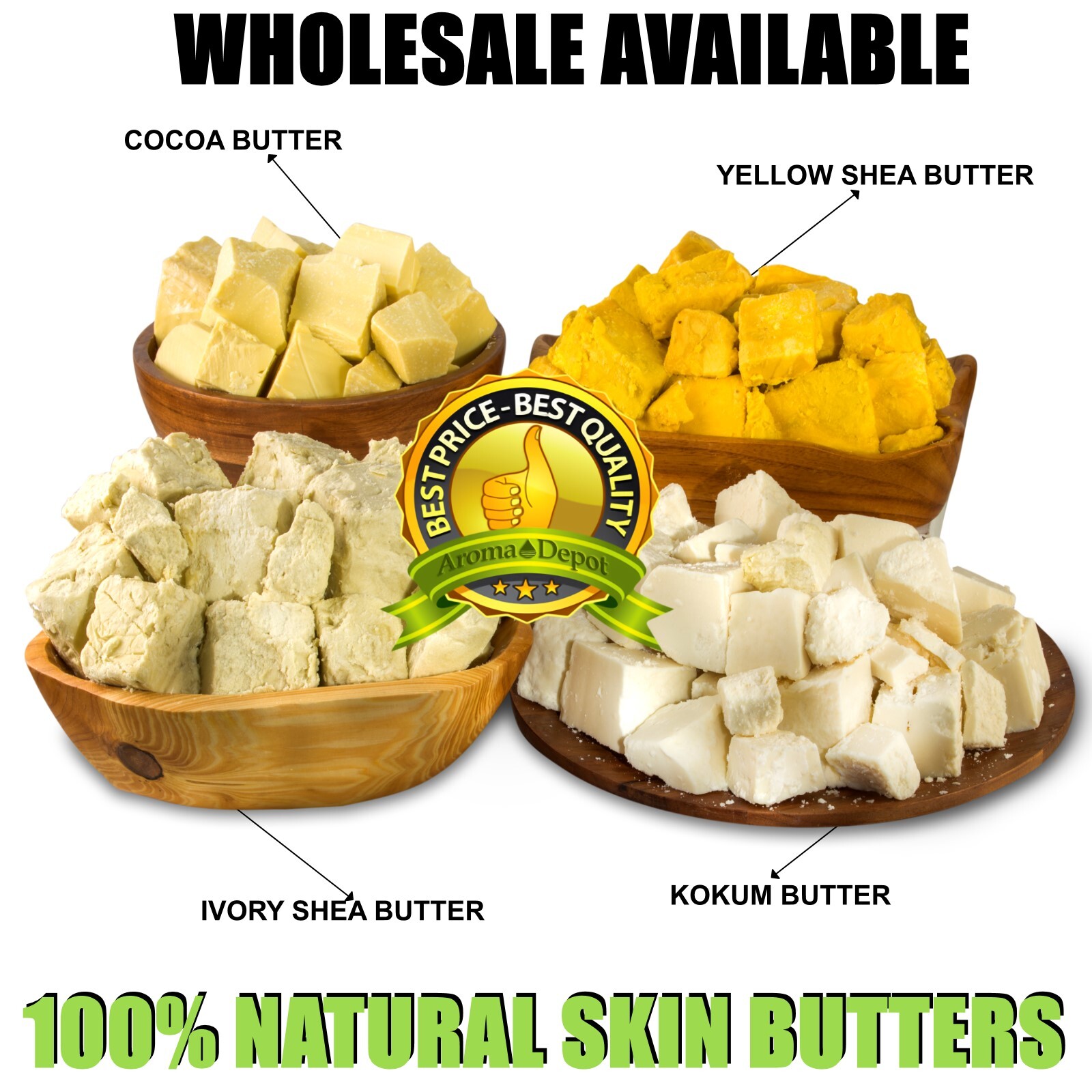 100% Raw African Shea Butter Unrefined Natural Organic Pure YELLOW Wholesale