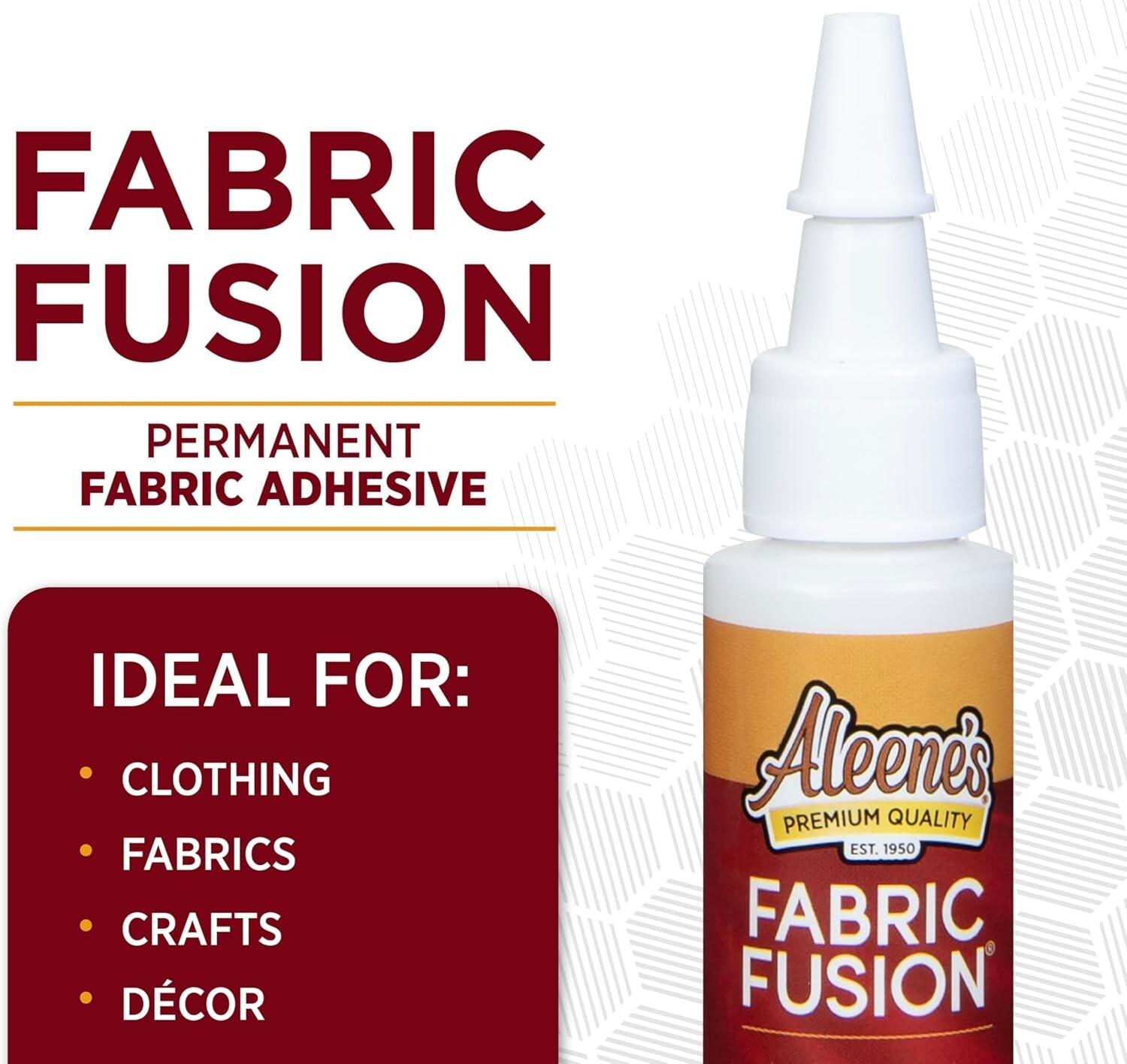 Fabric Fusion Glue Permanent Adhesive for Leather, Cotton, Flannel, 0.66oz 3pack