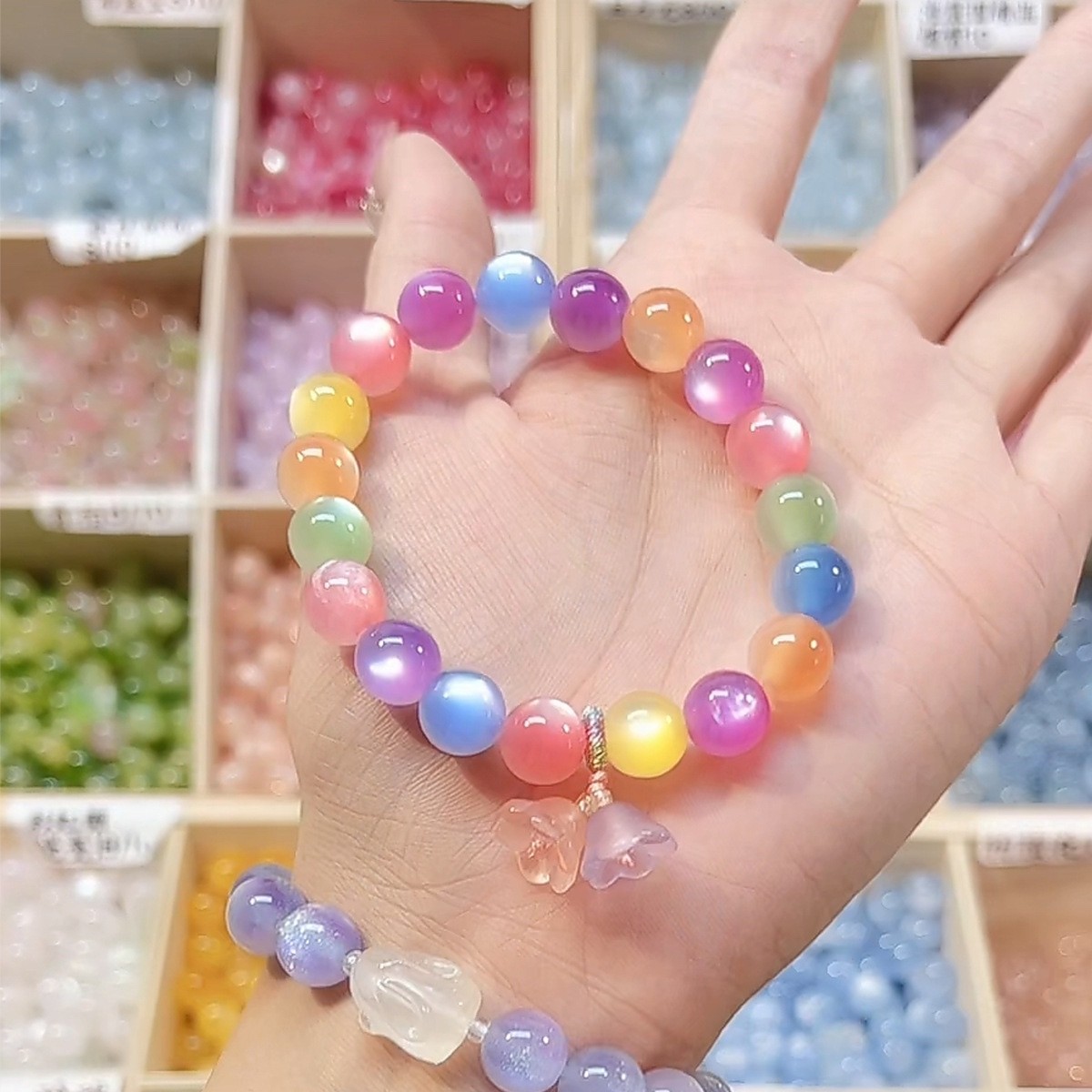 UV Color Changing Beads Photochromic Round Beads 10mm 50pcs Mixed DIY
