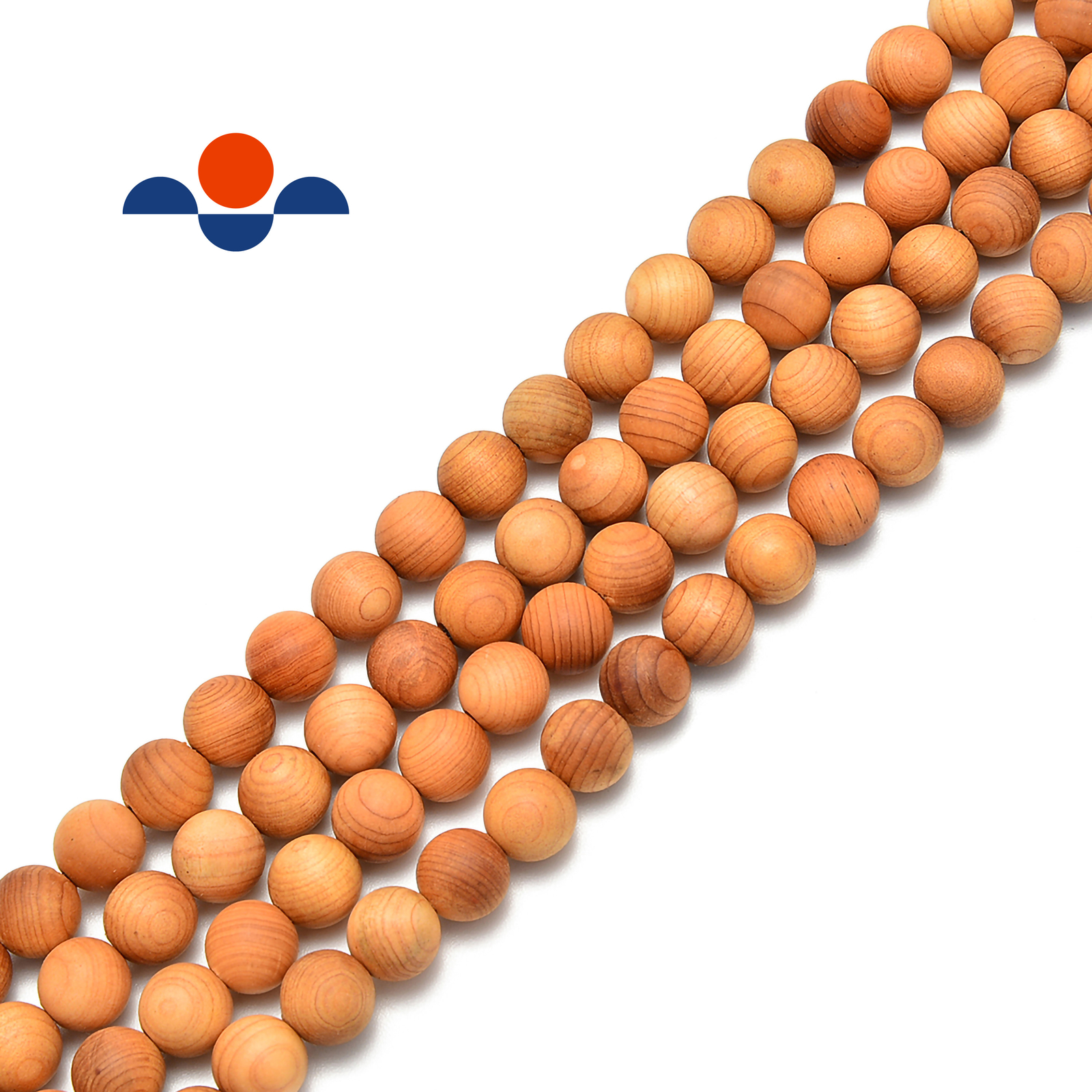 Natural Golden Sandalwood Smooth Round Beads 6mm 8mm 10mm 12mm 15.5″ Strand