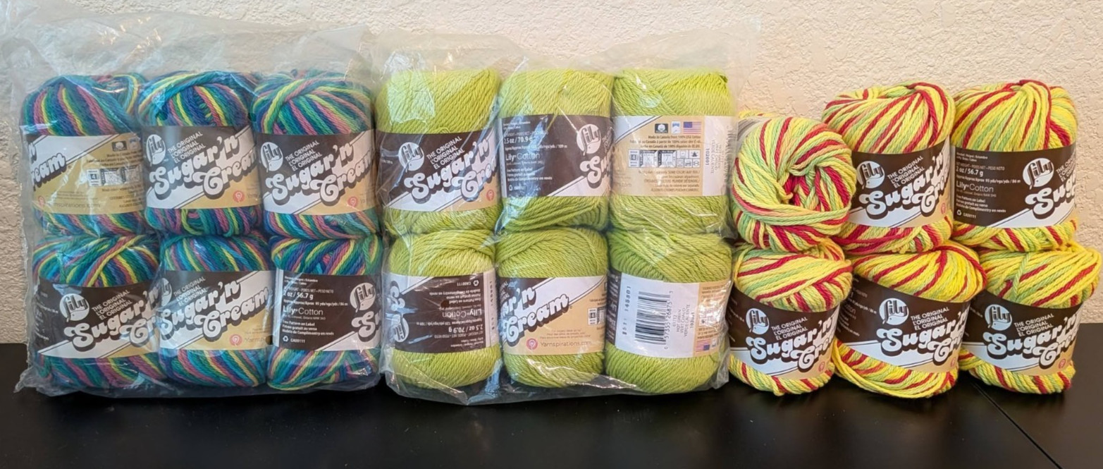 Lot of 18 Lily Sugar’n Cream 100% cotton Peaches Creme Peace Psychedelic Green