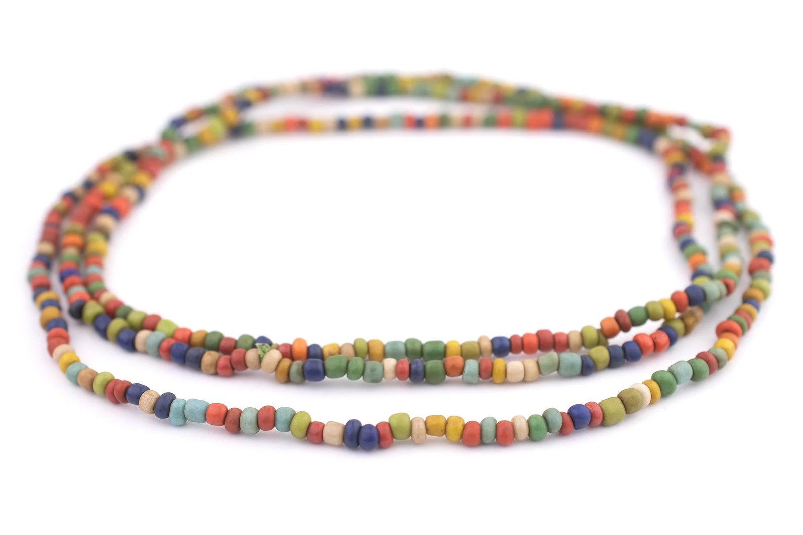 Vintage-Style Medley Java Glass Seed Beads 4mm, 48 Inch Strand Indonesia