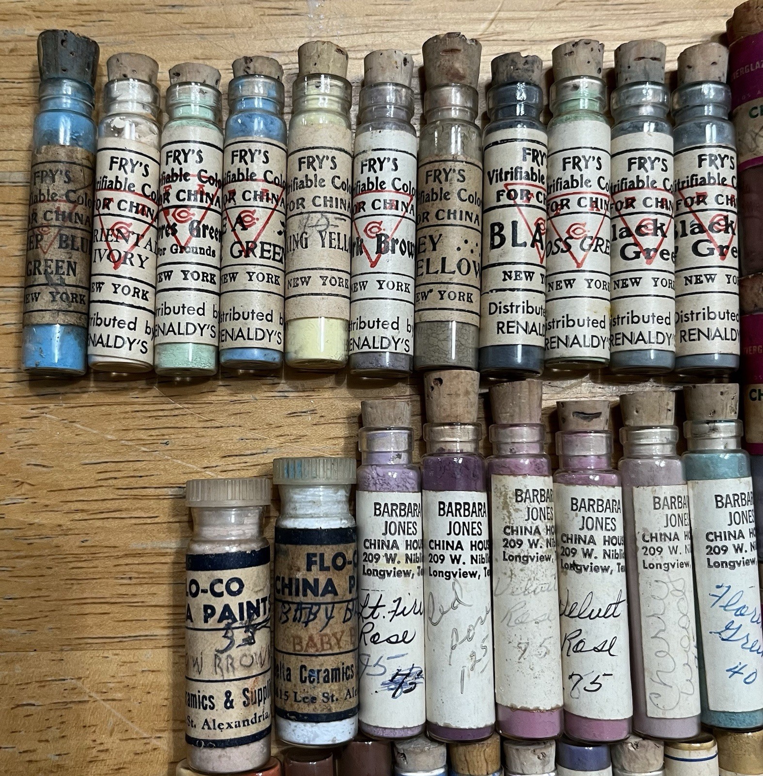 Vintage Ceramic China Overglaze Paint Vial Lot Of 100+ (Mack, Fry’s, Etc) READ