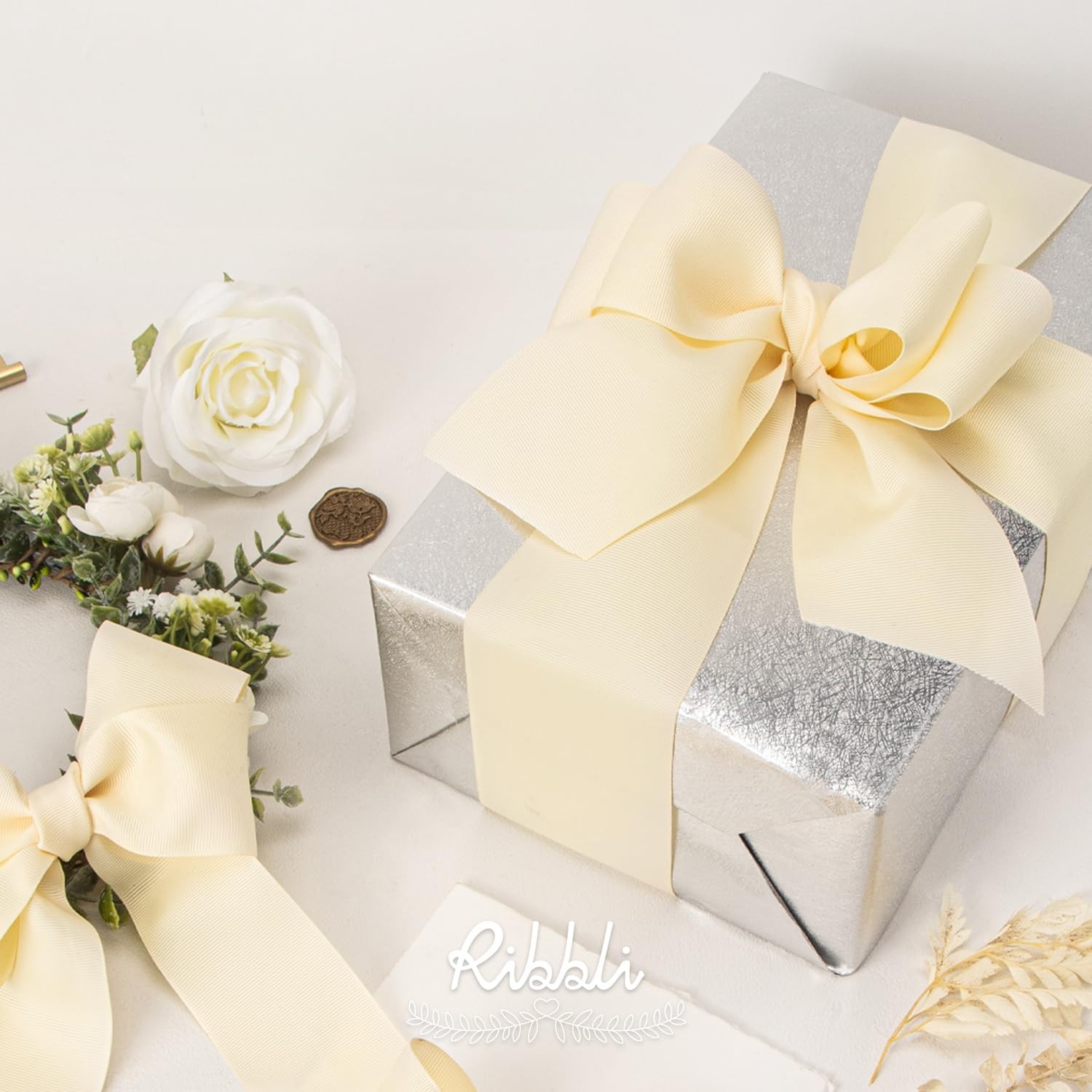 Ivory Grosgrain Ribbon 3 Inch x 10 Yards Hair Bows Gift Wrapping Craft DIY