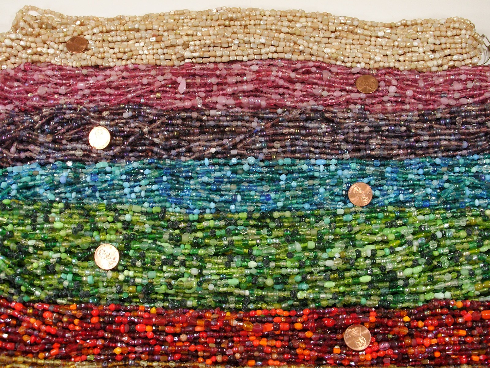 100 Strands 36″ India Handmade Assorted Color Glass Beads Wholesale Bulk (CT-70)