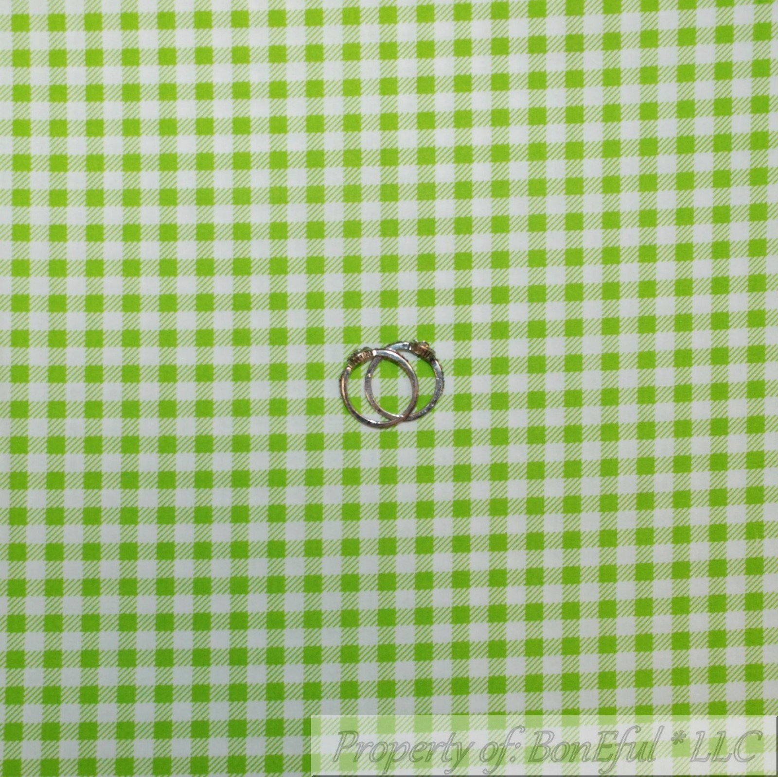 BonEful FABRIC FQ Cotton Quilt Green White Small STRIPE Unisex Kid Xmas Holiday