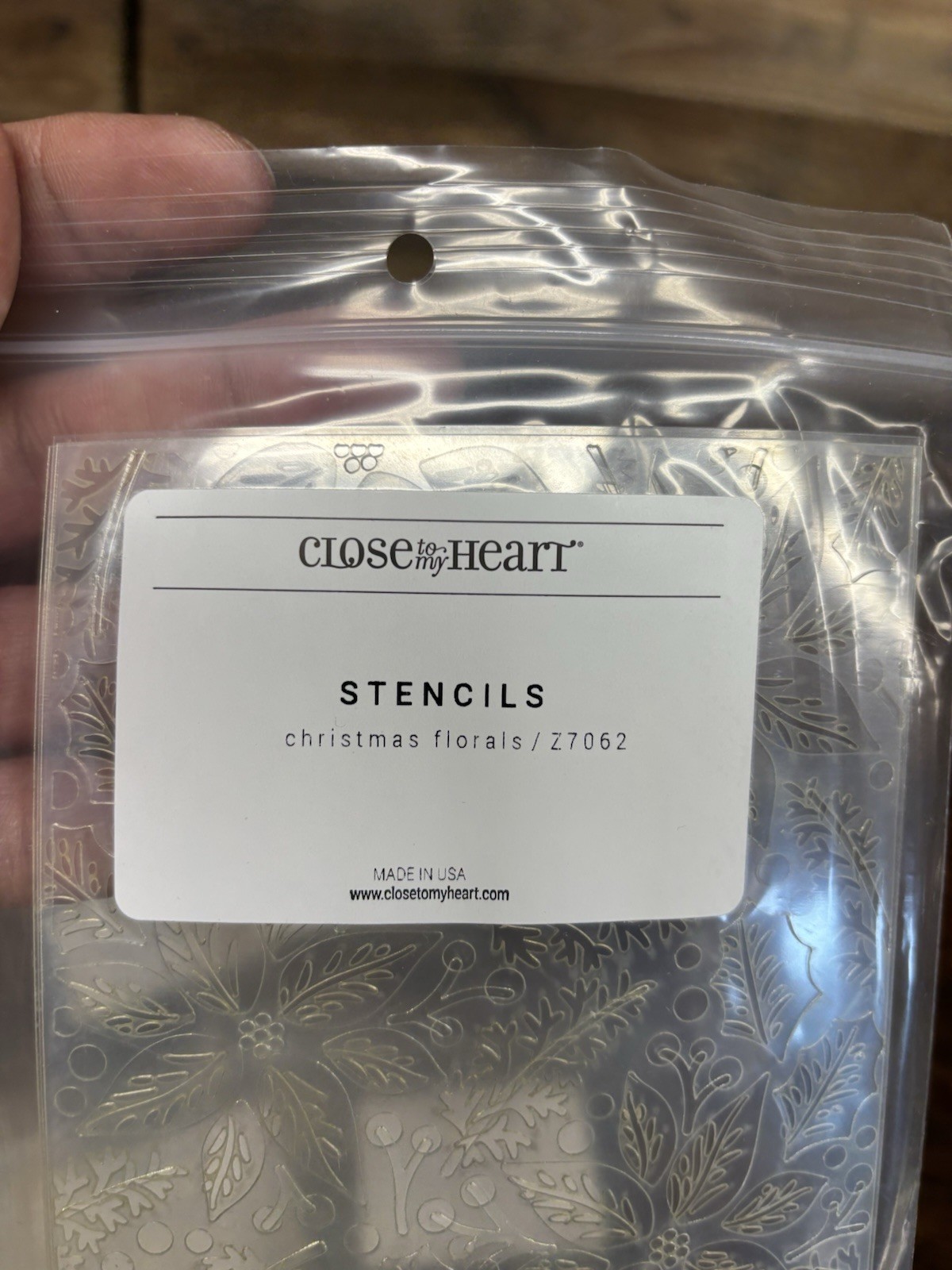 CLOSE TO MY HEART CTM STENCILS CHRISTMAS FLORALS Z7062 NEW, HARD TO FIND