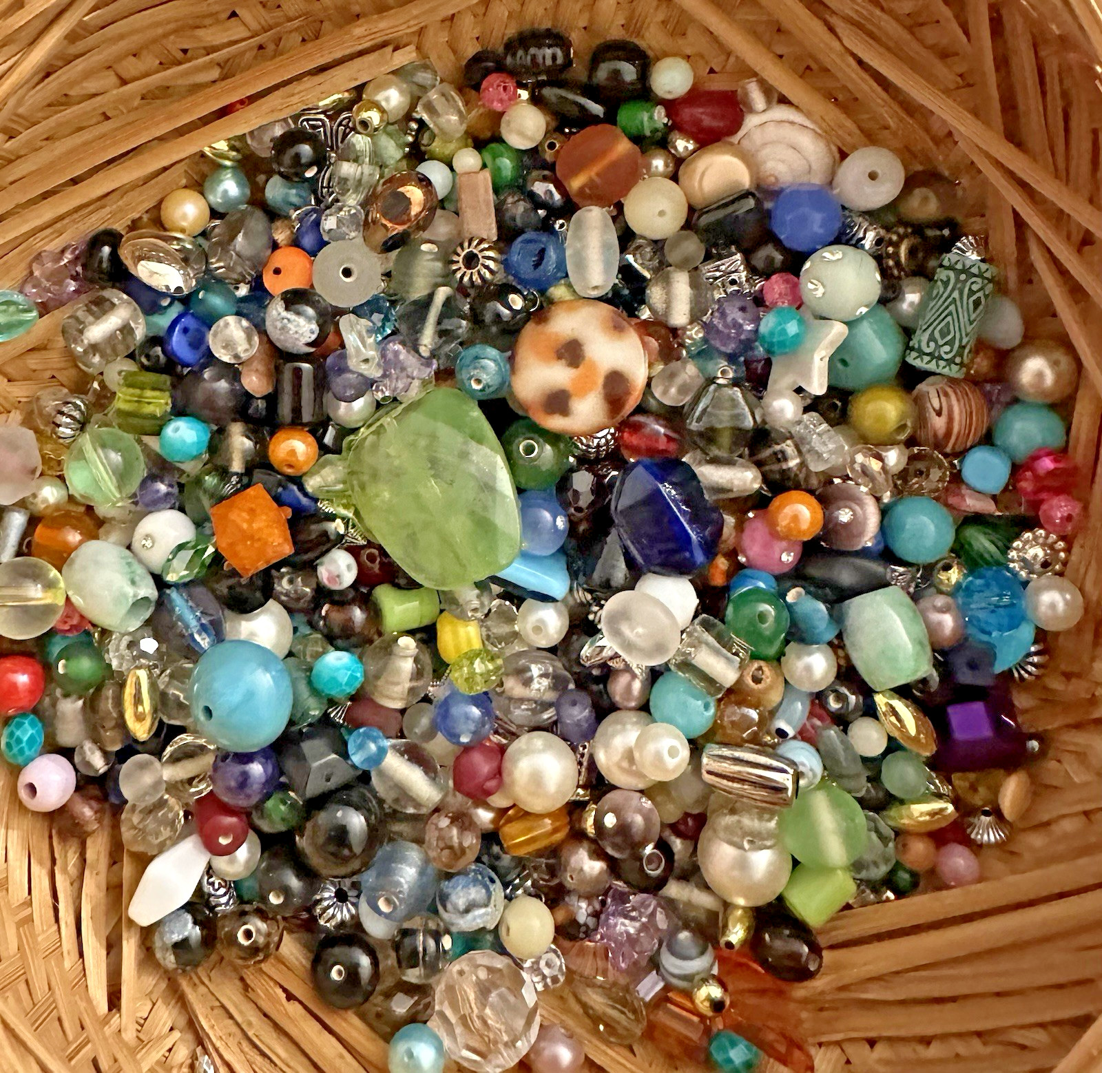 1 Pound Bead Soup Acrylic Glass Metal Charms Jewelry Making Supply Craft Lot #4A
