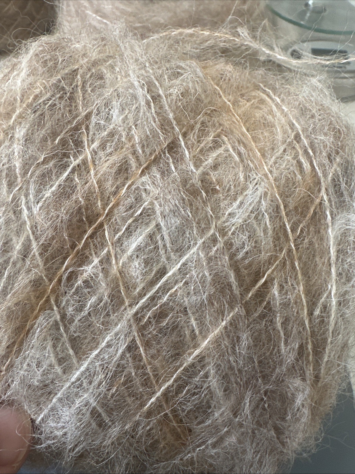 Mohair Yarn 77% Wool/ 23% Viscose High Quality Wheat Color 855G Total