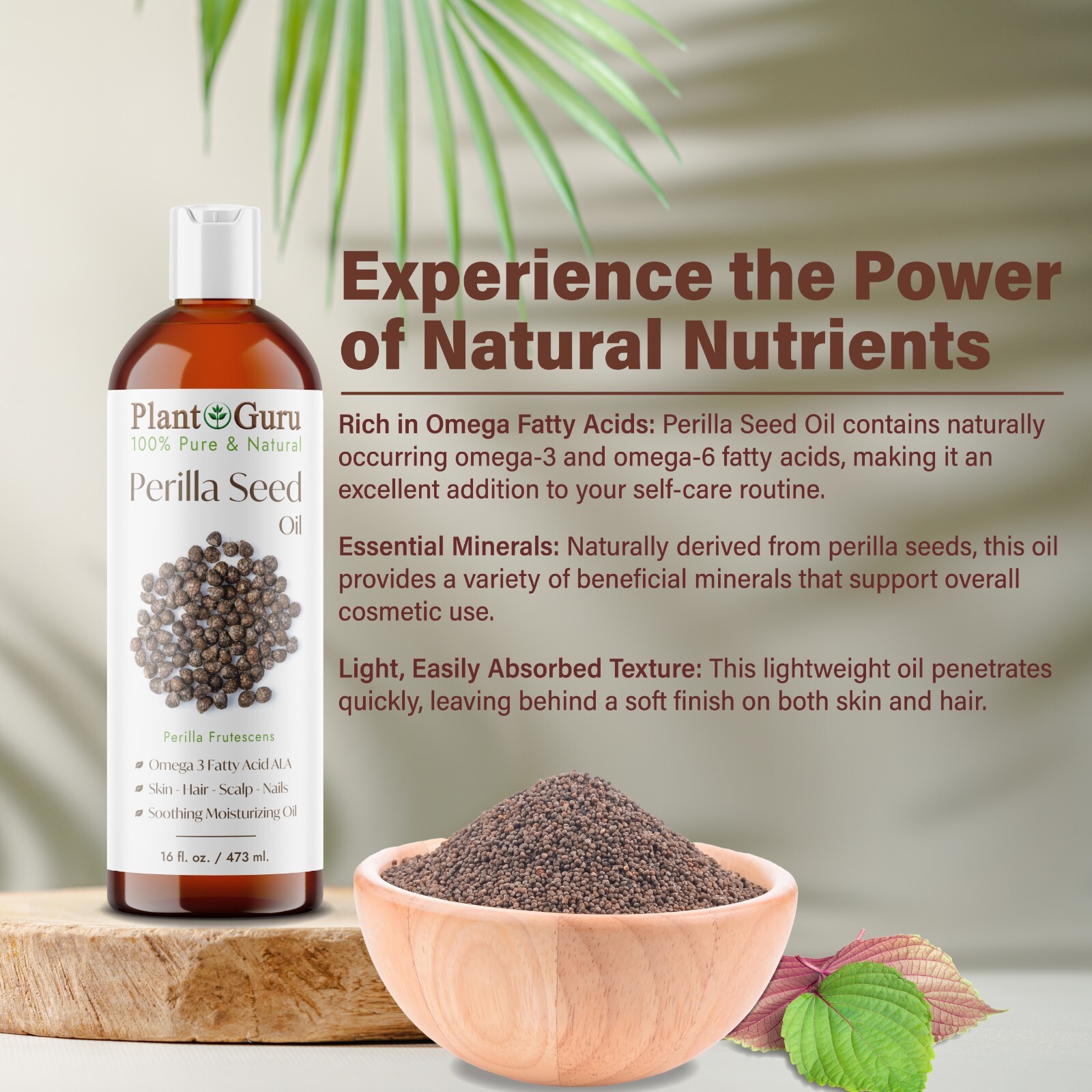 Perilla Seed Oil Cold Pressed 100% Pure Natural Carrier