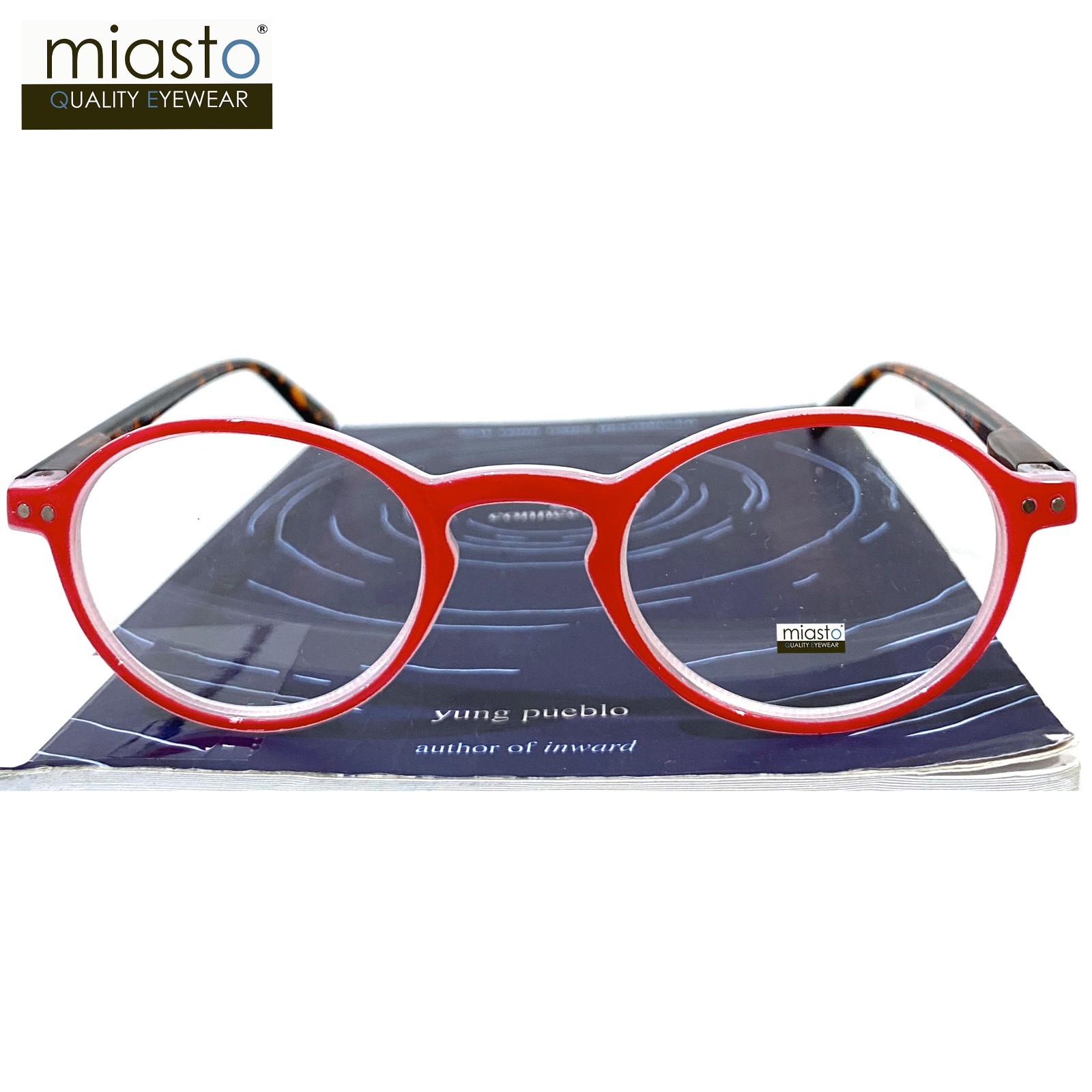 NWT$39.99 MIASTO RETRO ROUND KEYHOLE PREPPY READER VINTAGE READING SPECS GLASSES