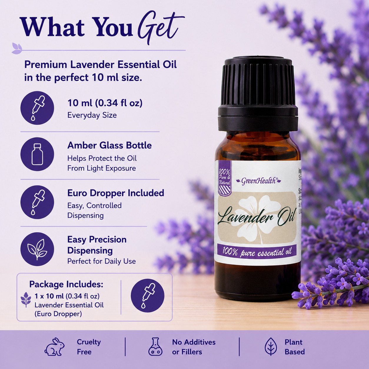 10 ml Lavender Essential Oil by GreenHealth