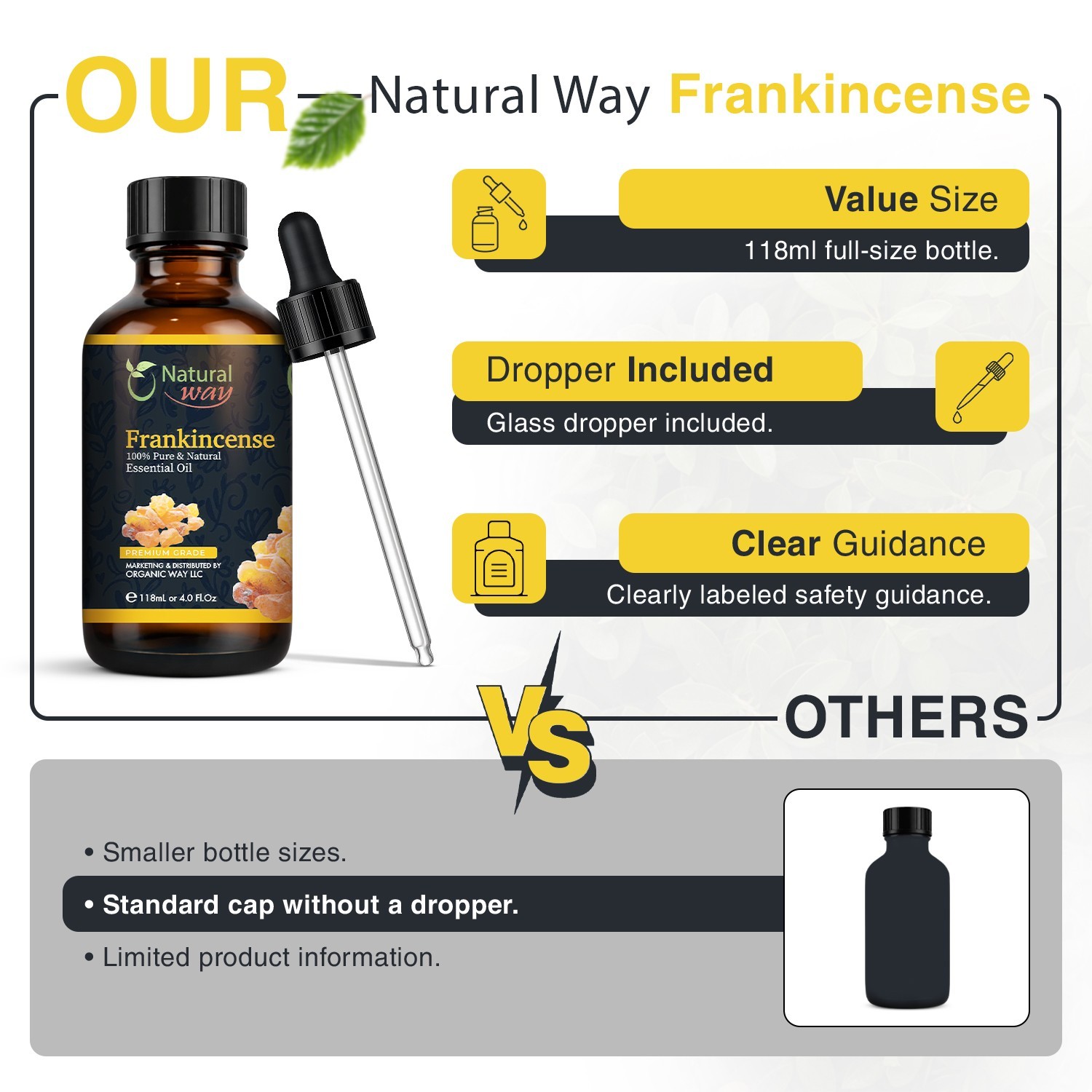 Frankincense Essential Oil | Premium Grade Essential & Massage Oils (4 Fl Oz)