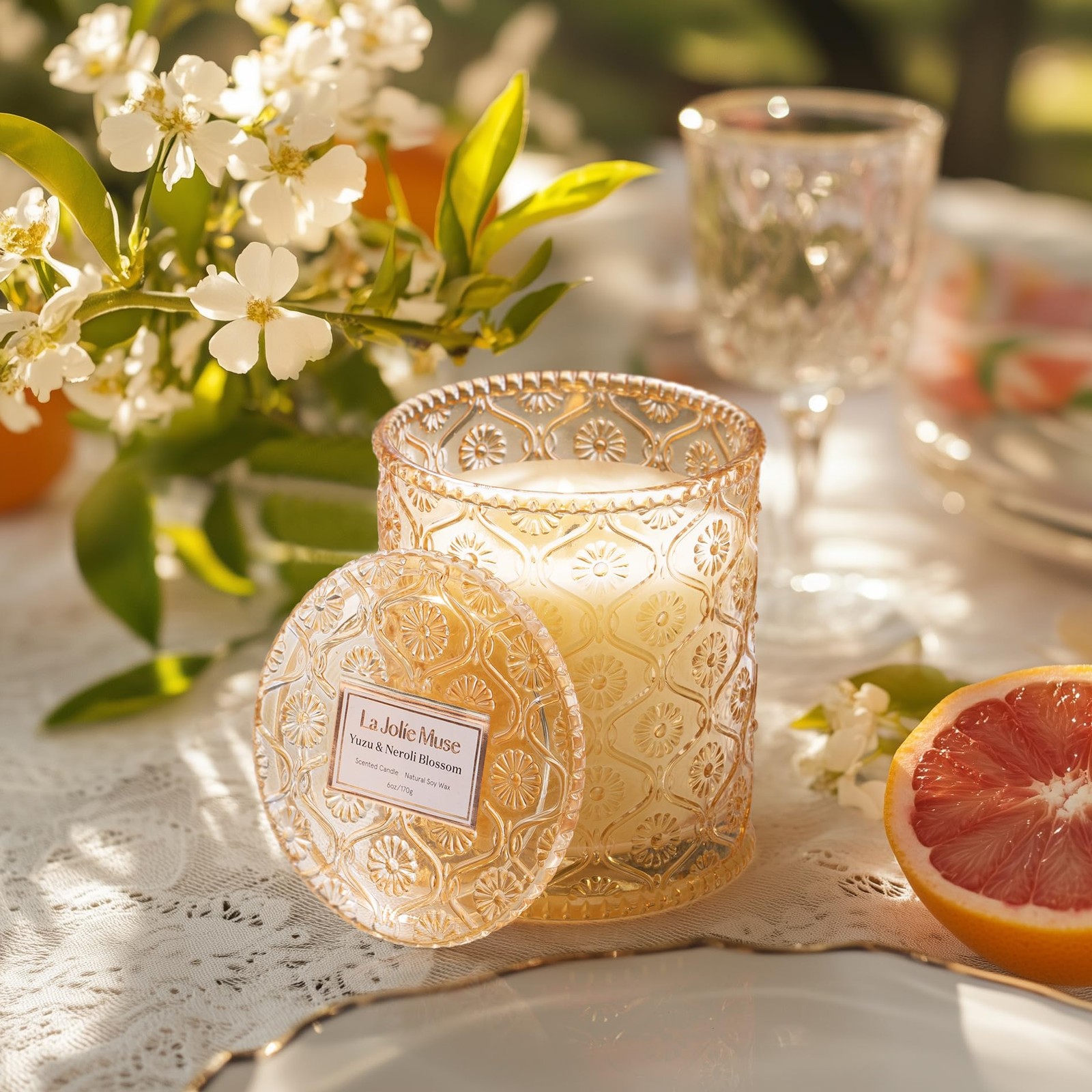 LA JOLIE MUSE Yuzu & Neroli Blossom Candle – Yuzu, &