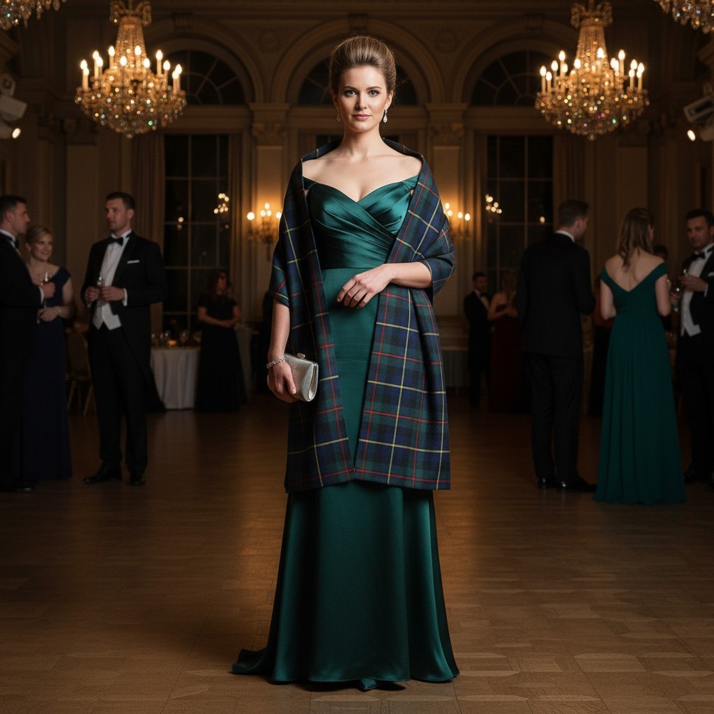 MacLeod Hunting Modern Tartan Fabric Poly Viscose Wool Free 60″ Wide UK Woven