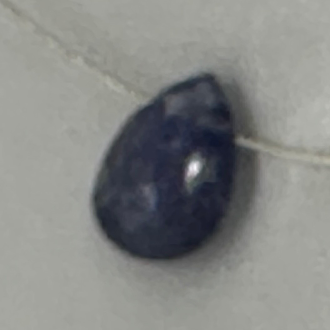 Natural Lavender Sapphire Faceted Briolette Bead | 1.19 cts | 8x6mm |