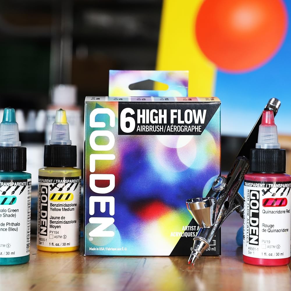 High Flow Acrylics by GOLDEN, 6 Fl Oz (Pack of 1), multicolored