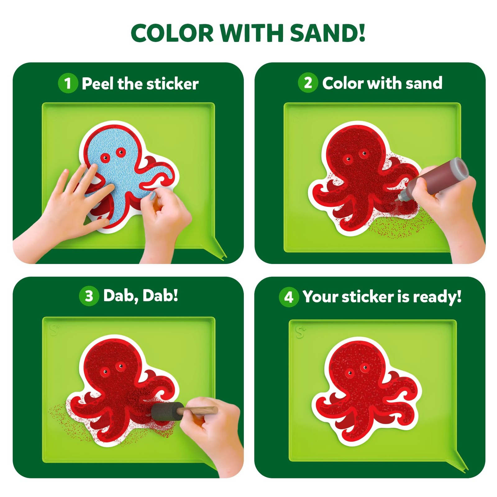 Sand Art Activity – Mess-Controlled DIY Animal Craft Kit with 50+ Colorful St…